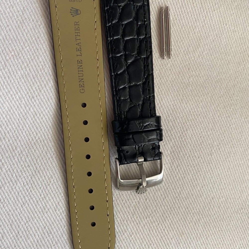 Black Leather Watch Strap